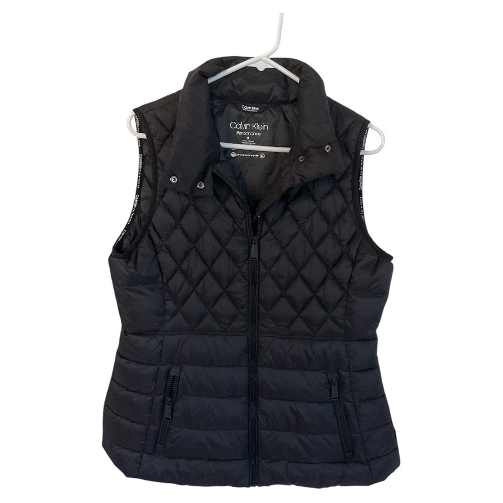 CALVIN KLEIN BLACK QUILTED VEST SIZE M